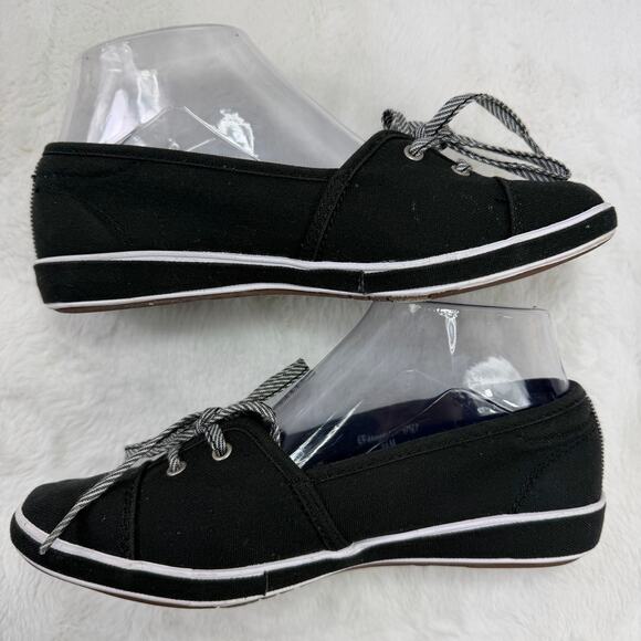 Grasshoppers Black Canvas Lace-Up Flats Women’s Sneakers Size 5.5 - Picture 5 of 10